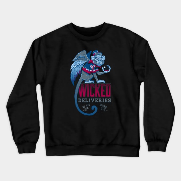 Wicked Deliveries Crewneck Sweatshirt by Nemons